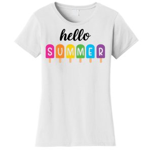 Hello Summer Popsicle Colorful Women's T-Shirt