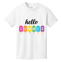 Hello Summer Popsicle Colorful Kids T-Shirt