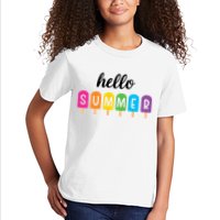 Hello Summer Popsicle Colorful Kids T-Shirt