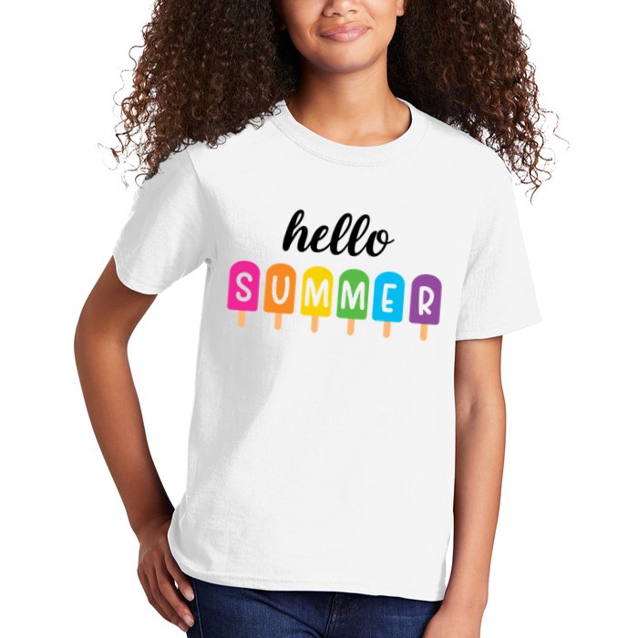 Hello Summer Popsicle Colorful Kids T-Shirt