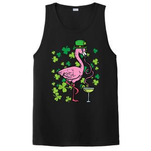 Happy St Patrick's Day Irish Flamingo Saint Pattys Paddys  PosiCharge Competitor Tank