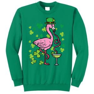 Happy St Patrick's Day Irish Flamingo Saint Pattys Paddys  Sweatshirt