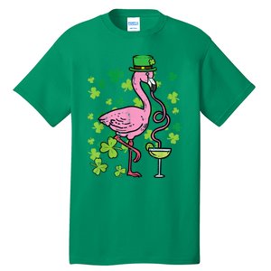 Happy St Patrick's Day Irish Flamingo Saint Pattys Paddys  Tall T-Shirt