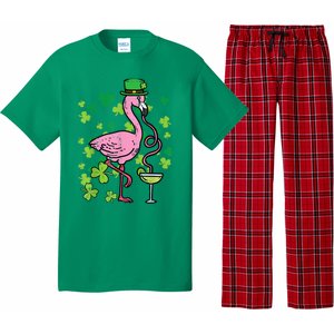 Happy St Patrick's Day Irish Flamingo Saint Pattys Paddys  Pajama Set