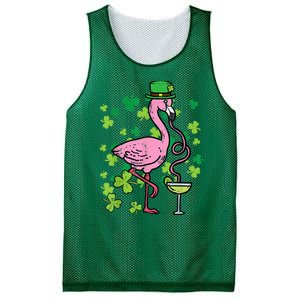 Happy St Patrick's Day Irish Flamingo Saint Pattys Paddys  Mesh Reversible Basketball Jersey Tank