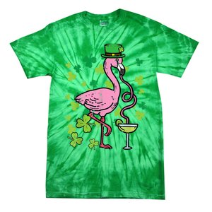 Happy St Patrick's Day Irish Flamingo Saint Pattys Paddys  Tie-Dye T-Shirt