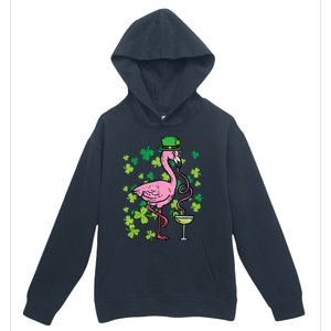 Happy St Patrick's Day Irish Flamingo Saint Pattys Paddys  Urban Pullover Hoodie