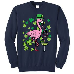 Happy St Patrick's Day Irish Flamingo Saint Pattys Paddys  Tall Sweatshirt