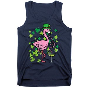 Happy St Patrick's Day Irish Flamingo Saint Pattys Paddys  Tank Top