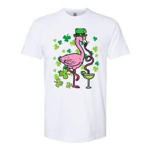 Happy St Patrick's Day Irish Flamingo Saint Pattys Paddys  Softstyle CVC T-Shirt