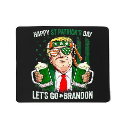 Happy St Patricks day Let's Go Beer Brandon Trump Leprechaun Mousepad