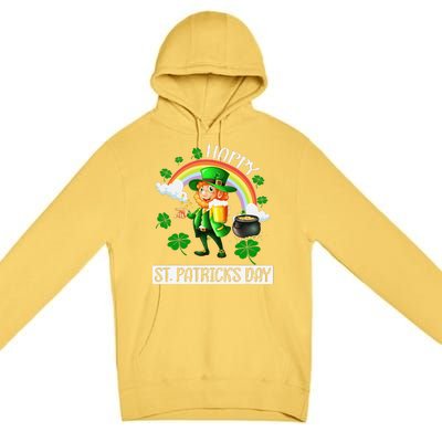 Happy St. Patrick's Day Saint Shenanigan Clover Irishman Premium Pullover Hoodie