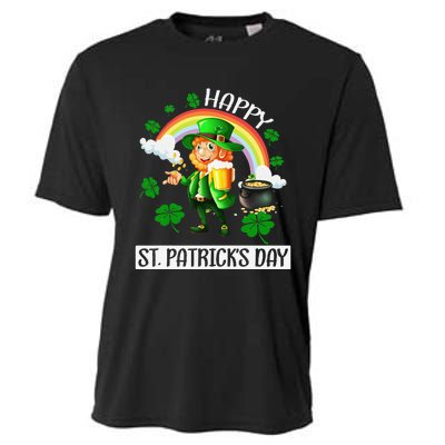 Happy St. Patrick's Day Saint Shenanigan Clover Irishman Cooling Performance Crew T-Shirt