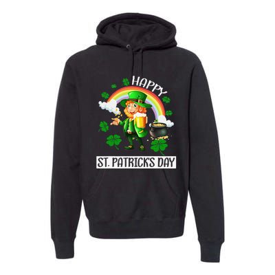 Happy St. Patrick's Day Saint Shenanigan Clover Irishman Premium Hoodie