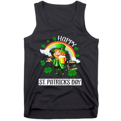 Happy St. Patrick's Day Saint Shenanigan Clover Irishman Tank Top