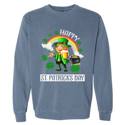 Happy St. Patrick's Day Saint Shenanigan Clover Irishman Garment-Dyed Sweatshirt