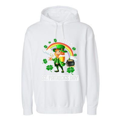 Happy St. Patrick's Day Saint Shenanigan Clover Irishman Garment-Dyed Fleece Hoodie