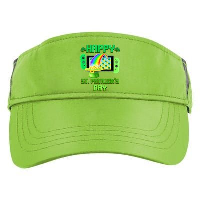 Happy St Patricks Day Retro Pixel Video Game Adult Drive Performance Visor