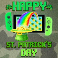 Happy St Patricks Day Retro Pixel Video Game Legacy Tie Dye Trucker Hat