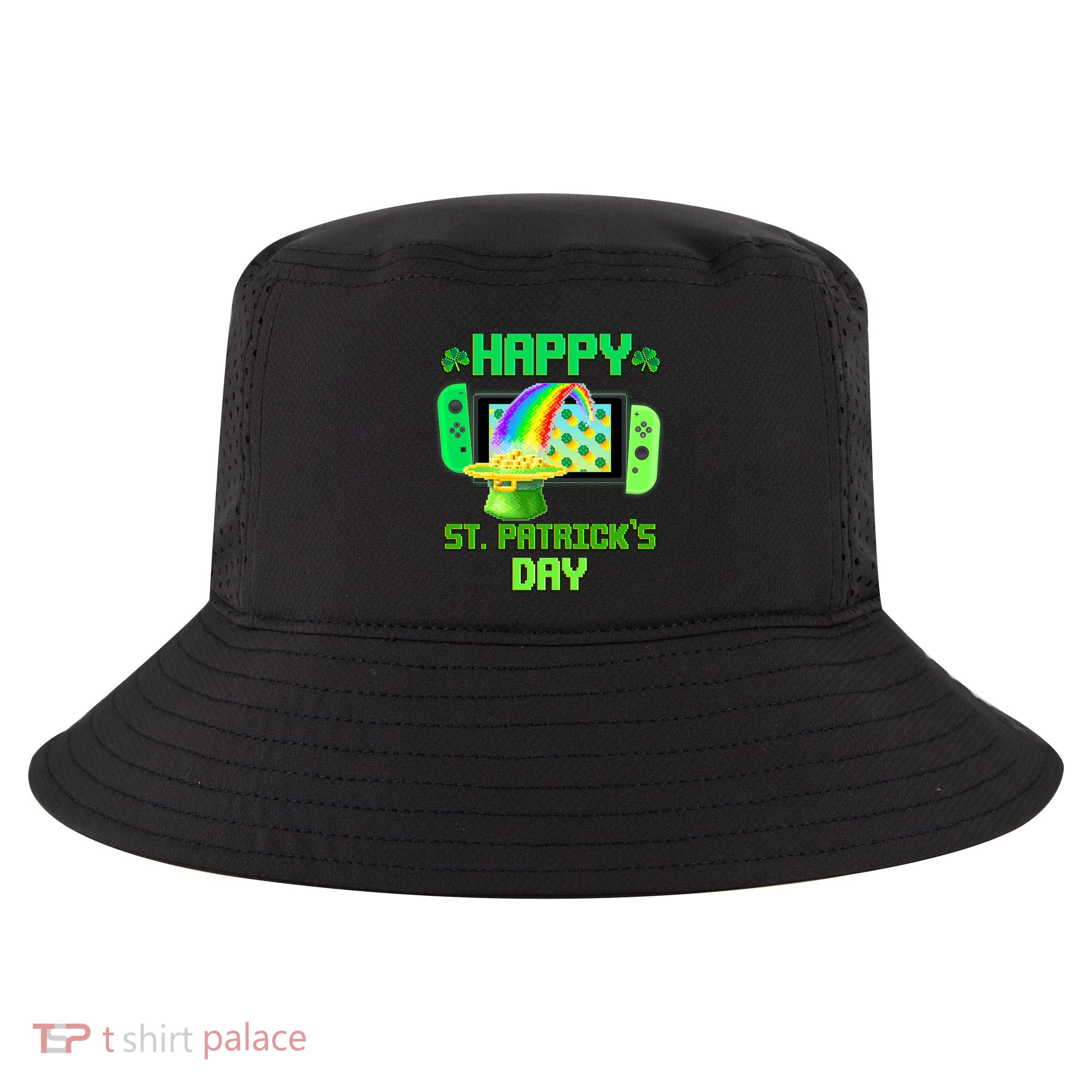 Happy St Patricks Day Retro Pixel Video Game Cool Comfort Performance Bucket Hat