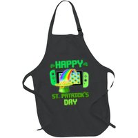 Happy St Patricks Day Retro Pixel Video Game Apron