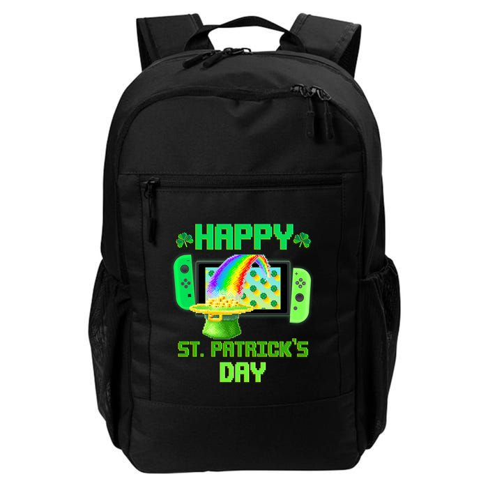 Happy St Patricks Day Retro Pixel Video Game Backpack