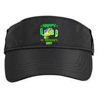 Happy St Patricks Day Retro Pixel Video Game Adult Drive Performance Visor