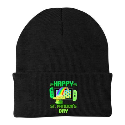 Happy St Patricks Day Retro Pixel Video Game Beanie