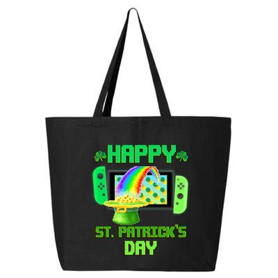 Happy St Patricks Day Retro Pixel Video Game 25L Jumbo Tote