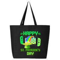 Happy St Patricks Day Retro Pixel Video Game 25L Jumbo Tote