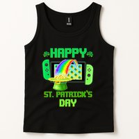 Happy St Patricks Day Retro Pixel Video Game Tank Top