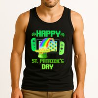 Happy St Patricks Day Retro Pixel Video Game Tank Top