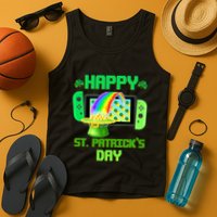 Happy St Patricks Day Retro Pixel Video Game Tank Top