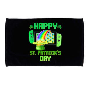 Happy St Patricks Day Retro Pixel Video Game Microfiber Hand Towel