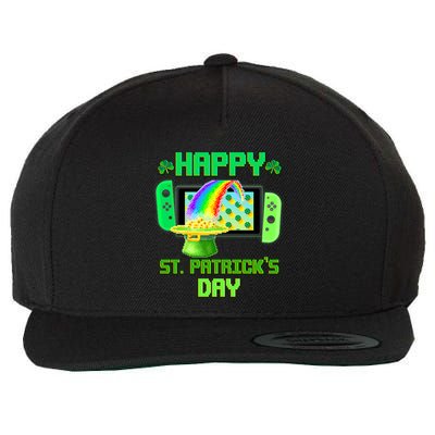 Happy St Patricks Day Retro Pixel Video Game Wool Snapback Cap