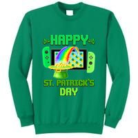 Happy St Patricks Day Retro Pixel Video Game Sweatshirt