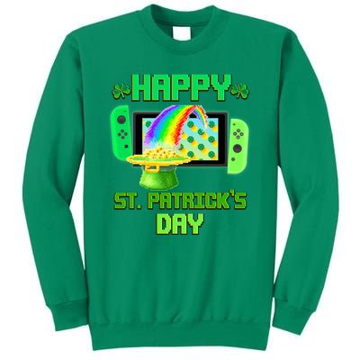 Happy St Patricks Day Retro Pixel Video Game Sweatshirt