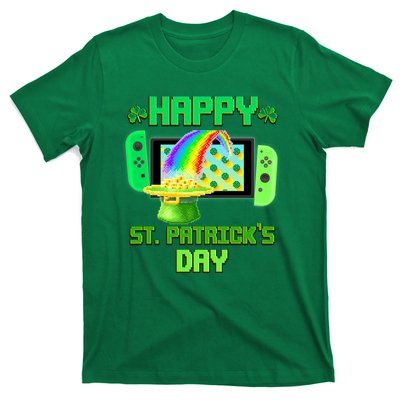 Happy St Patricks Day Retro Pixel Video Game T-Shirt