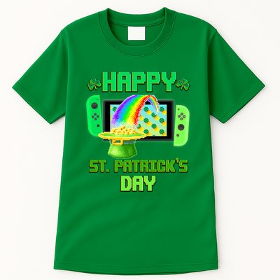 Happy St Patricks Day Retro Pixel Video Game Tall T-Shirt