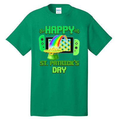 Happy St Patricks Day Retro Pixel Video Game Tall T-Shirt