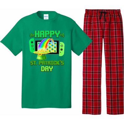 Happy St Patricks Day Retro Pixel Video Game Pajama Set