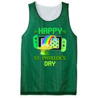 Happy St Patricks Day Retro Pixel Video Game Mesh Reversible Basketball Jersey Tank