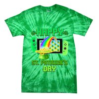 Happy St Patricks Day Retro Pixel Video Game Tie-Dye T-Shirt