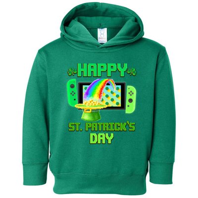 Happy St Patricks Day Retro Pixel Video Game Toddler Hoodie