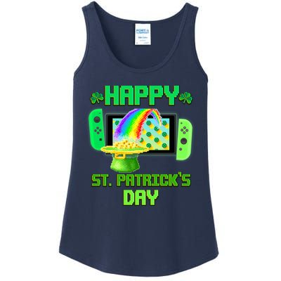 Happy St Patricks Day Retro Pixel Video Game Ladies Essential Tank