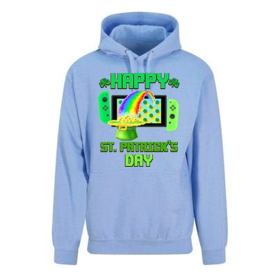 Happy St Patricks Day Retro Pixel Video Game Unisex Surf Hoodie