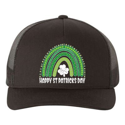 Happy St Patrick's Day Rainbow Irish Shamrock Leprechaun Yupoong Adult 5-Panel Trucker Hat