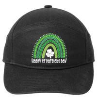 Happy St Patrick's Day Rainbow Irish Shamrock Leprechaun 7-Panel Snapback Hat