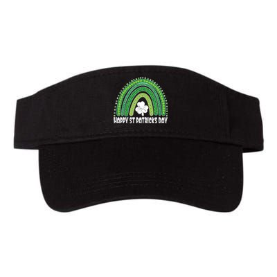 Happy St Patrick's Day Rainbow Irish Shamrock Leprechaun Valucap Bio-Washed Visor