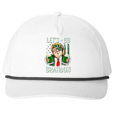 Happy St Patricks day Let's Go Beer Brandon Trump Leprechaun  Snapback Five-Panel Rope Hat